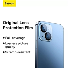 محافظ لنز دوتایی دوربین آیفون 14 بیسوس Baseus 14 Lens Film Protector SGQK000702