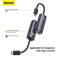 تبدیل RJ-45 به تایپ سی Baseus Hub Lite WKQX000213