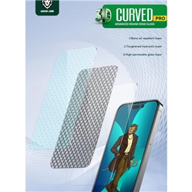 محافظ صفحه نمایش گرین مدل 3D Curved Pro مناسب برای گوشی موبایل اپل iPhone 14 Plus