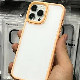 قاب پشت شفاف برند مجیک ماسک Magic Mask مدل کیو سریز Q Series دور لنز دار برای گوشی  iPhone 13 Pro Max