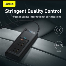 چند راهی بیسوس Baseus In-car Inverter 150W CRNBQ-A01 EU CN Plug 220V ولتاژ 220 ولت