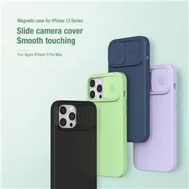 قاب برند نیلکین مدل کم شیلد سیلیکون مناسب برای گوشی آیفون Nillkin Camshield Silky Silicon iPhone 13 Pro Max