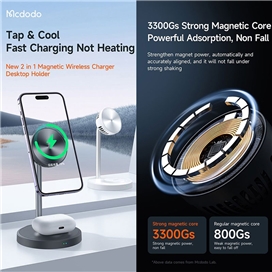 شارژر بی سیم مگ سیف دو کاره مکدودو  mcdodo CH-2151 2 In 1 Wireless Charger