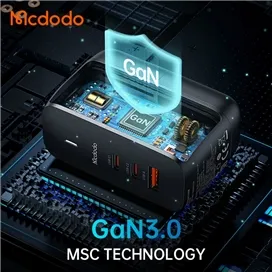 شارژر آداپتور دیواری 3 پورت 65 وات مک دودو مدل MCDODO CH-8442 GAN به همراه کابل 2 متری