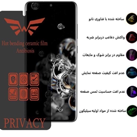 محافظ صفحه نمایش حریم شخصی اپیکوی مدل Nano-Privacy مناسب برای گوشی موبایل سامسونگ Galaxy S20 Ultra