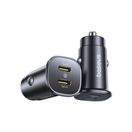 شارژر فندکی دو پورت تایپ سی 30 وات بیسوس Baseus GoTrip DP1 Car Charger BS-C15C2
