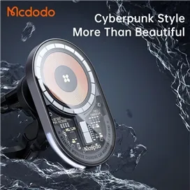 هولدر و شارژ وایرلس مگنتی مک دودو Mcdodo Transparent Magnetic Wireless Charging Car mount CH-2340
