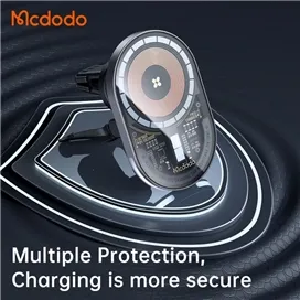 هولدر و شارژ وایرلس مگنتی مک دودو Mcdodo Transparent Magnetic Wireless Charging Car mount CH-2340