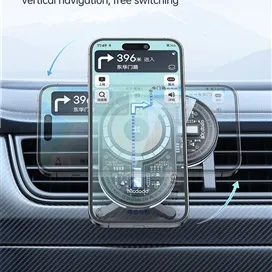 هولدر و شارژ وایرلس مگنتی مک دودو Mcdodo Transparent Magnetic Wireless Charging Car mount CH-2340