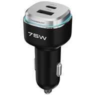شارژر فندکی پاورولوژی Powerology 75W Dual-Port High Power-Port Car Charger