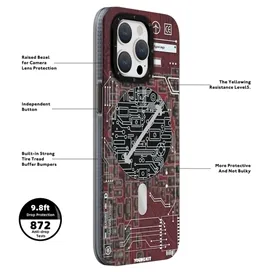 قاب YOUNGKIT یانگکیت Technology Series Red مناسب برای Apple iPhone 15 Pro Max