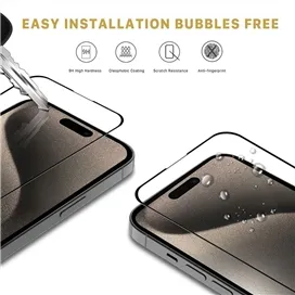 محافظ صفحه نمایش آیفون 15 پرو مکس برند جیتک مدل G-TECH G-FORCE HD IPHONE 15 Pro Max