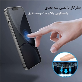 محافظ صفحه نمایش حریم شخصی بولوئو آیفون Blueo HD Anti-Peep Tempered Glass B Iphone 12 PRO MAX