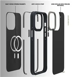 قاب YOUNGKIT یانگکیت  Kevlar Magsafe Series مناسب برای Apple iPhone 15 Pro Max