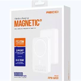 پاوربانک وایرلس مگنتی رسی RECCI Wireless Magnetic Powerbank RPB-W09