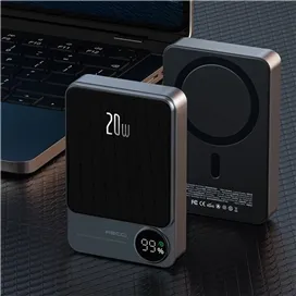 پاوربانک وایرلس مگنتی 20 وات رسی RECCI Matrix Wireless Charging Powerbank RPB-W16