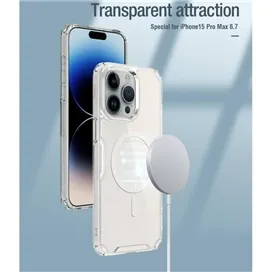 کاور نیلکین مدل Nature TPU Pro Magnetic مناسب برای گوشی موبایل اپل iPhone 15 Pro Max