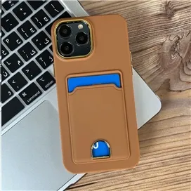 قاب چرمی Leather مدل جاکارتی دار مناسب برای Apple iPhone 13 Pro Max