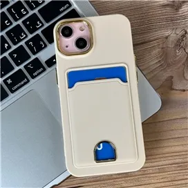 قاب چرمی Leather مدل جاکارتی دار مناسب برای Apple iPhone 13 Pro Max