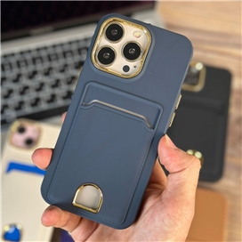 قاب چرمی Leather مدل جاکارتی دار مناسب برای Apple iPhone 13