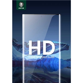 محافظ صفحه شیشه ای تمام صفحه دور چسب خمیده گرین لاین Samsung Galaxy S23 Ultra Green Lion 3D Edge