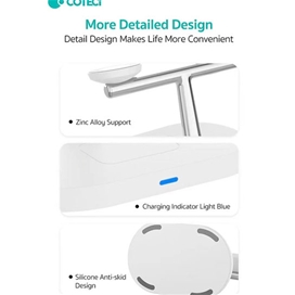 شارژر وایرلس 3 کاره کوتسی Coteci 3in1 Magsafe Stand Wireless Charger 32113