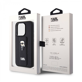 قاب کارل لاگرفلد مدل SAFFIANO LEATHER GRIP مناسب برای گوشی موبایل اپل آیفون 15 پرومکس