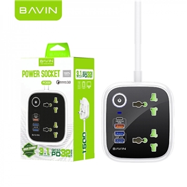 چند راهی برق و شارژر باوین Bavin PC830 دارای 4 پورت