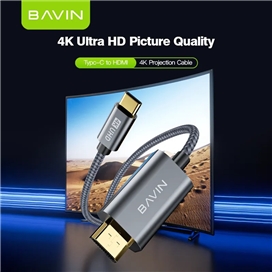 کابل HDMI به Type C باوین Bavin HDMI-12 طول 2 متر