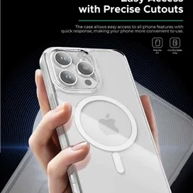 قاب مگ سیف برند Green Lion مدل MagSafe Crystal Clear مناسب برای Apple iPhone 15 Pro