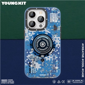 قاب YOUNGKIT یانگکیت Camouflage Circuit Strong Anti-Drop Impact Series Blue مناسب برای Apple iPhone 14