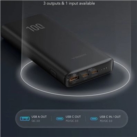 پاور بانک حرفه ای برند وگر مدل Veger T100 20000mAh 100W