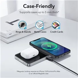 شارژر بیسیم رومیزی ESR 2-in-1 Magnetic Wireless Charger (HaloLock)