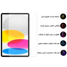 محافظ صفحه نمایش بوف مدل 5D مناسب برای تبلت اپل iPad 10.9 (2022)/iPad10/10th Gen/10th generation/iPad 2022/A2757/A2696/A2777