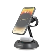 شارژر وایرلس 3 کاره رو میزی لولو Levelo Sienese 3 In 1 Wireless Charger LVLSN31WCBK