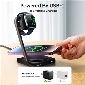 شارژر بیسیم 2 کاره جویروم Joyroom 2in1 wireless charger JR-WQN05