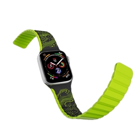 بند اپل واچ یانگکیت Youngkit Futuristic Circuit Silicone Magentic Apple Watch Band مناسب برای سایز 42,44,45,49