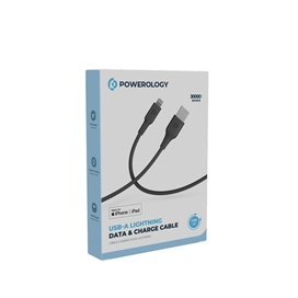 کابل شارژ لایتنینگ 1.2 متر پاورولوژی Powerology Lightning Data Cable PWATL1M