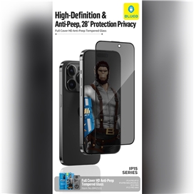 گلس فول BLUEO Full Glass Anti Peep Privacy مناسب برای Apple iPhone 15