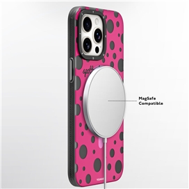 قاب YOUNGKIT یانگکیت سرخابی Polka Dots Magsafe Series مناسب برای Apple iPhone 14 Pro