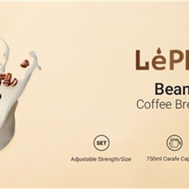 دستگاه قهوه‌ ساز و آسیاب قهوه لپرسو LePresso Bean Grinder LP6DCMBK ظرفیت 750 میلی لیتر