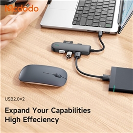 هاب 5 پورت Type C مک دودو Mcdodo HU-1430 5 in 1 USB C HUB