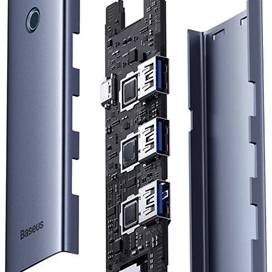 هاب 4 پورت تایپ سی بیسوس Baseus Hub UltraJoy Series 4-Port Type-C B0005280B811-11