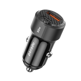 شارژر فندکی porodo 50W dual port car charger PD 20W QC 30W