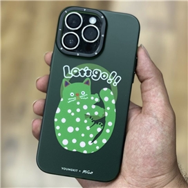 قاب YOUNGKIT یانگکیت Green Polka Dot Cat Magsafe Series مناسب برای Apple iPhone 14