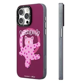 قاب YOUNGKIT یانگکیت Pink Polka Dot Cat Magsafe Series مناسب برای Apple iPhone 15 Pro Max