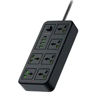 محافظ و چندراهی برق پرودو Porodo Blue 6 Sockets Power Strip 3M PB6ACPS1C3ABK