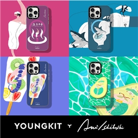 قاب YOUNGKIT یانگکیت Purple Aki Ishibashi Summer Magsafe Series مناسب برای Apple iPhone 15