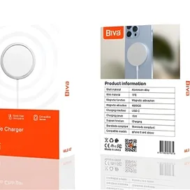 شارژر وایرلس مگنتی بیوا Biva WLC-07 توان 15 وات