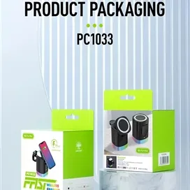 استند و شارژر وایرلس چندکاره باوین Bavin PC1033 توان 15 وات با قابلیت شارژ اپل واچ